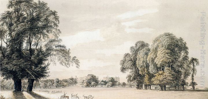 South-East View Of Windsor Castle From The Park painting - Paul Sandby South-East View Of Windsor Castle From The Park art painting